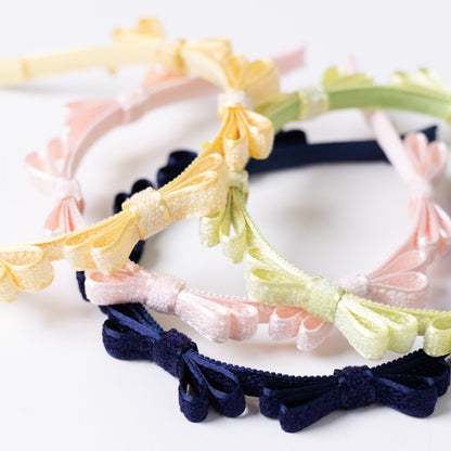 ⏰7月2日-7月5日受注⏰　Chenille Mini Ribbon Headband【PINK】