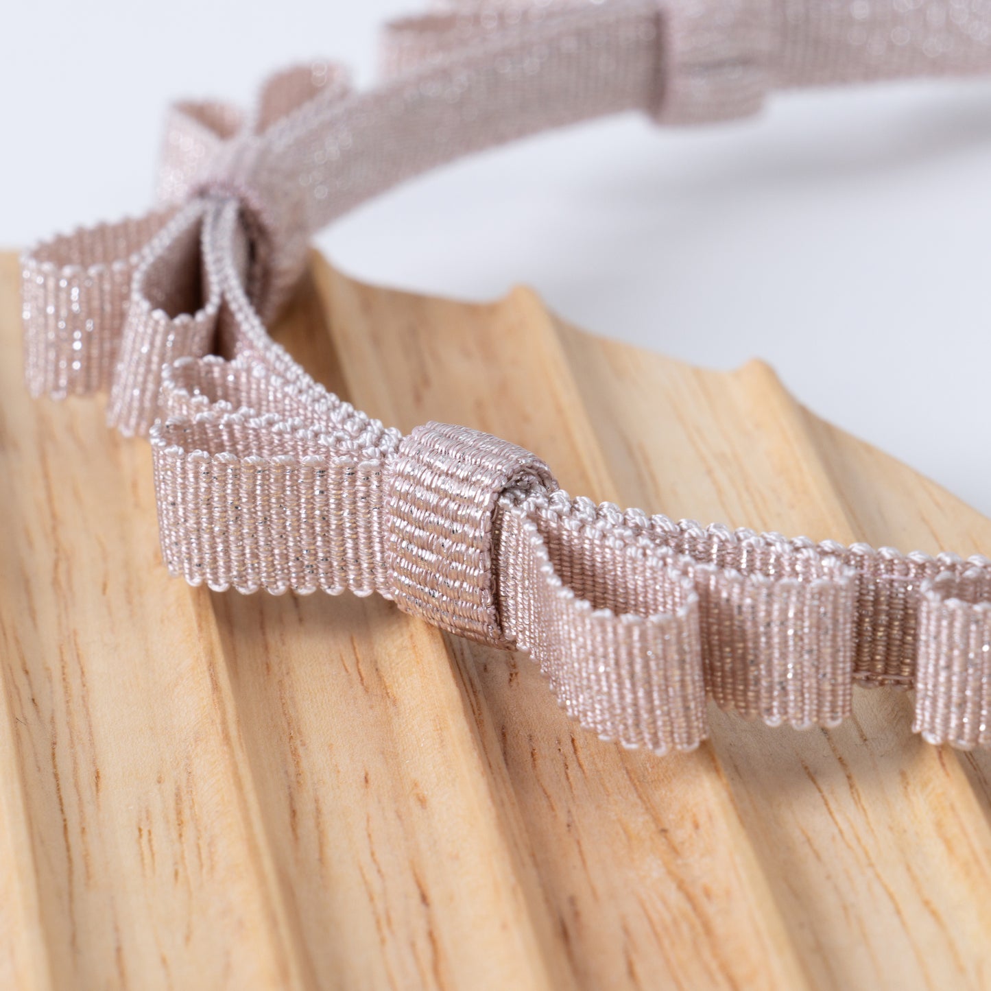 Glitter Mini Ribbon Headband【PINK】