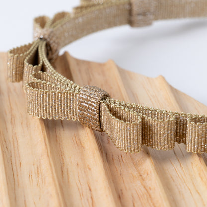 Glitter Mini Ribbon Headband【GOLD】