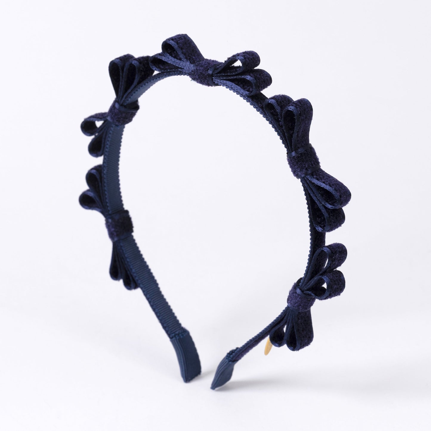 ⏰7月2日-7月5日受注⏰　Chenille Mini Ribbon Headband【NAVY】