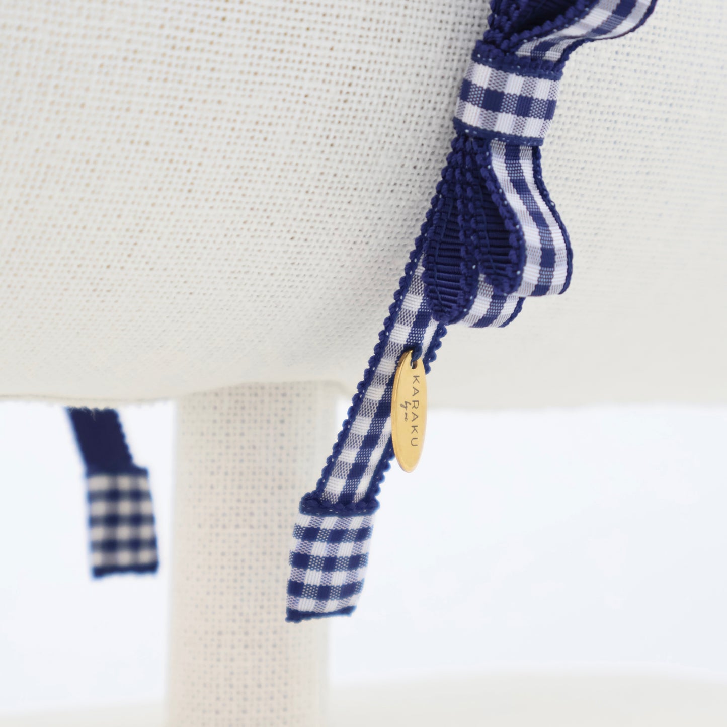 Mini Ribbon Headband【GINGHAM NAVY】