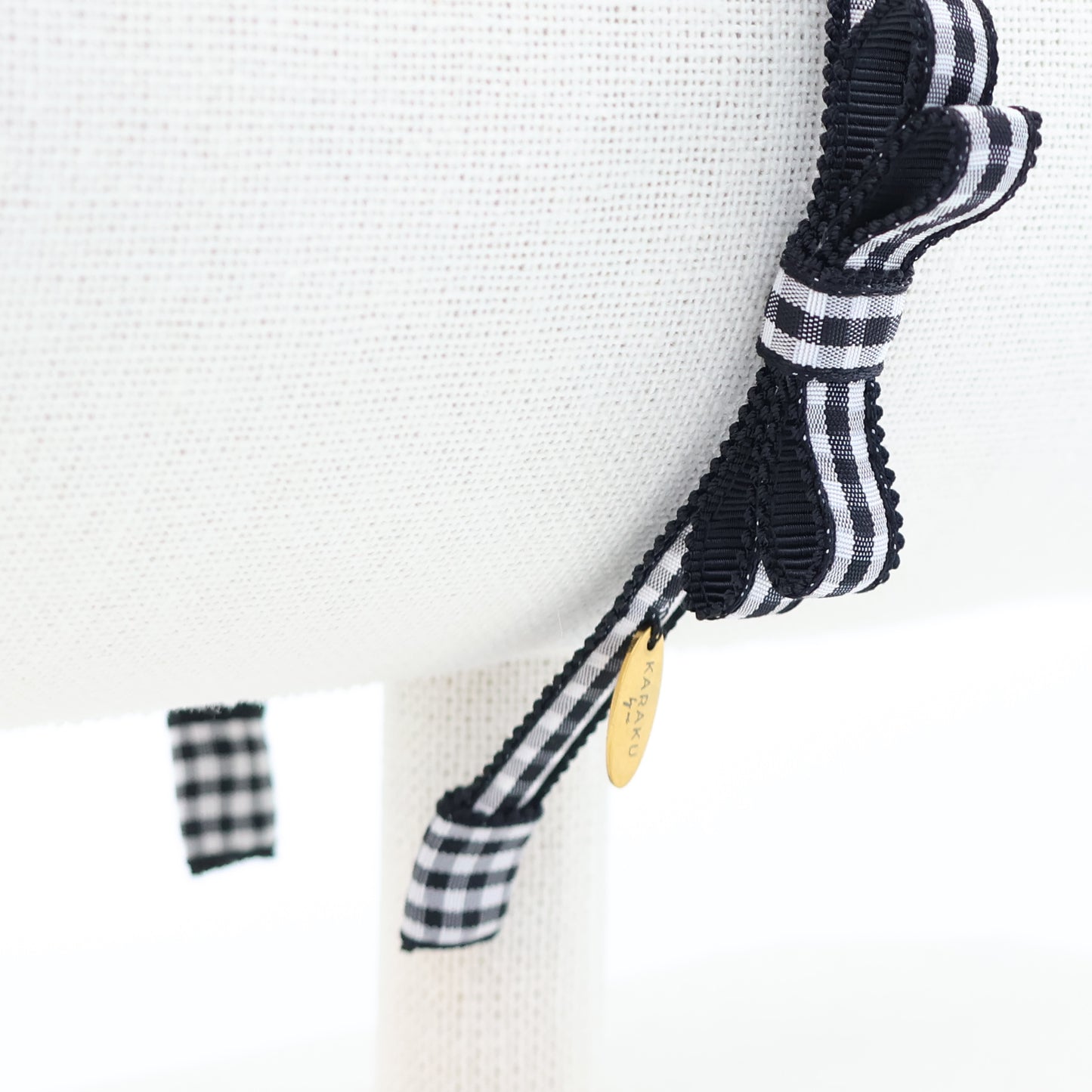 Mini Ribbon Headband【GINGHAM BLACK】