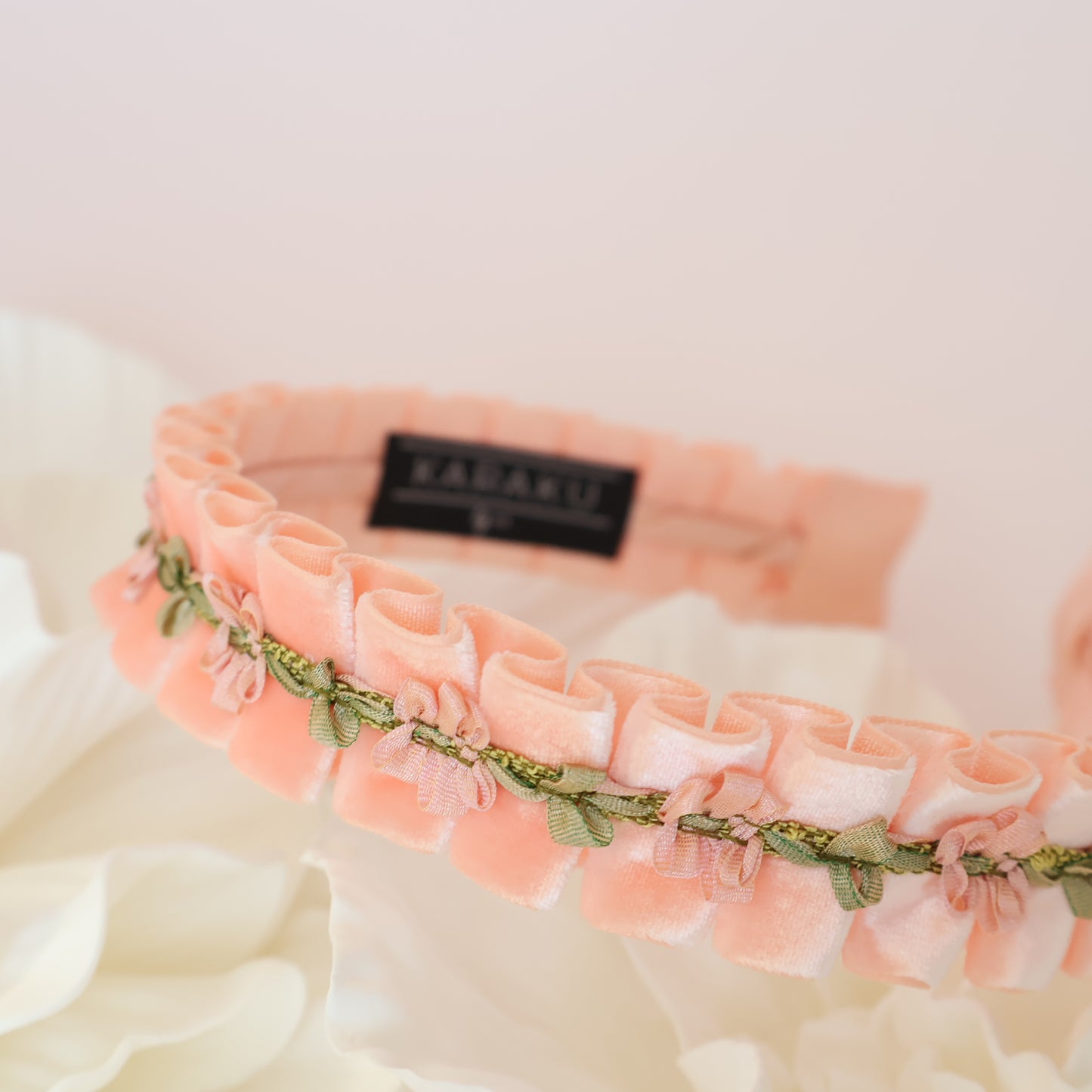 Velvet Blossom Headband【PINK】