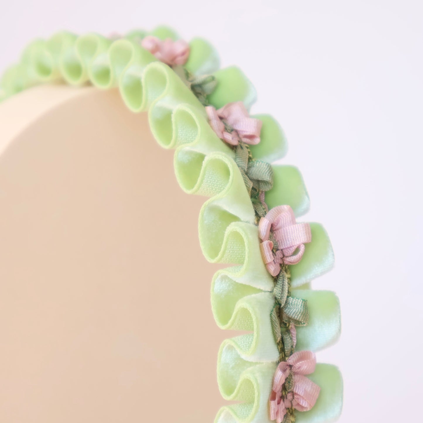 Velvet Blossom Headband【GREEN】