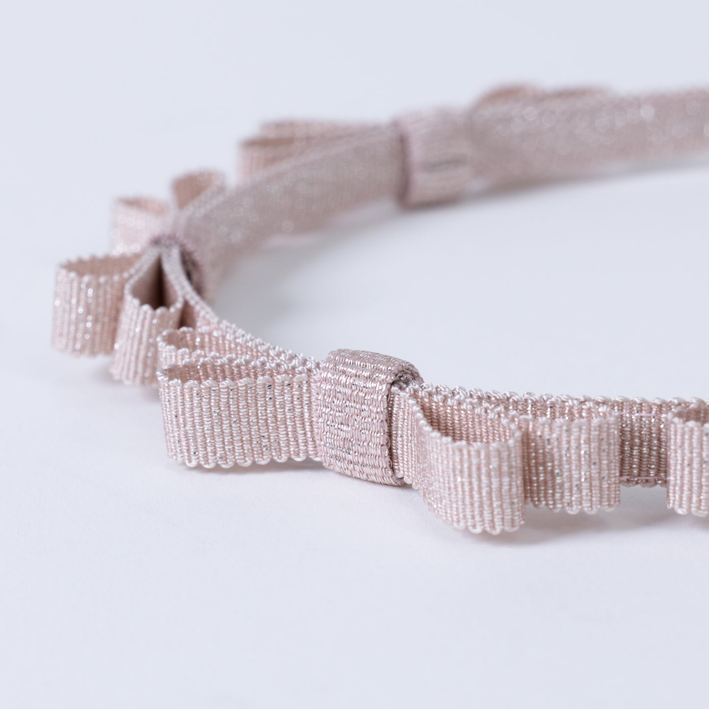 Glitter Mini Ribbon Headband【PINK】