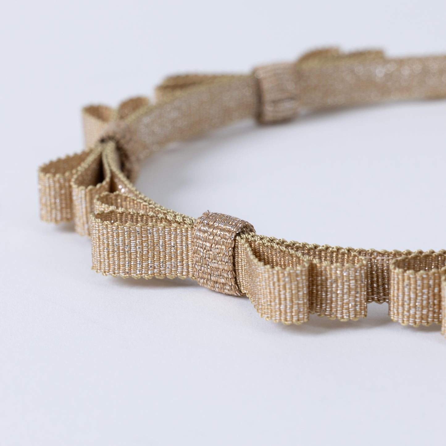 Glitter Mini Ribbon Headband【GOLD】
