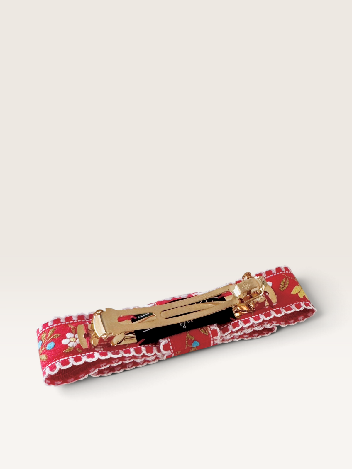 チロリアンリボンバレッタ【レッド】