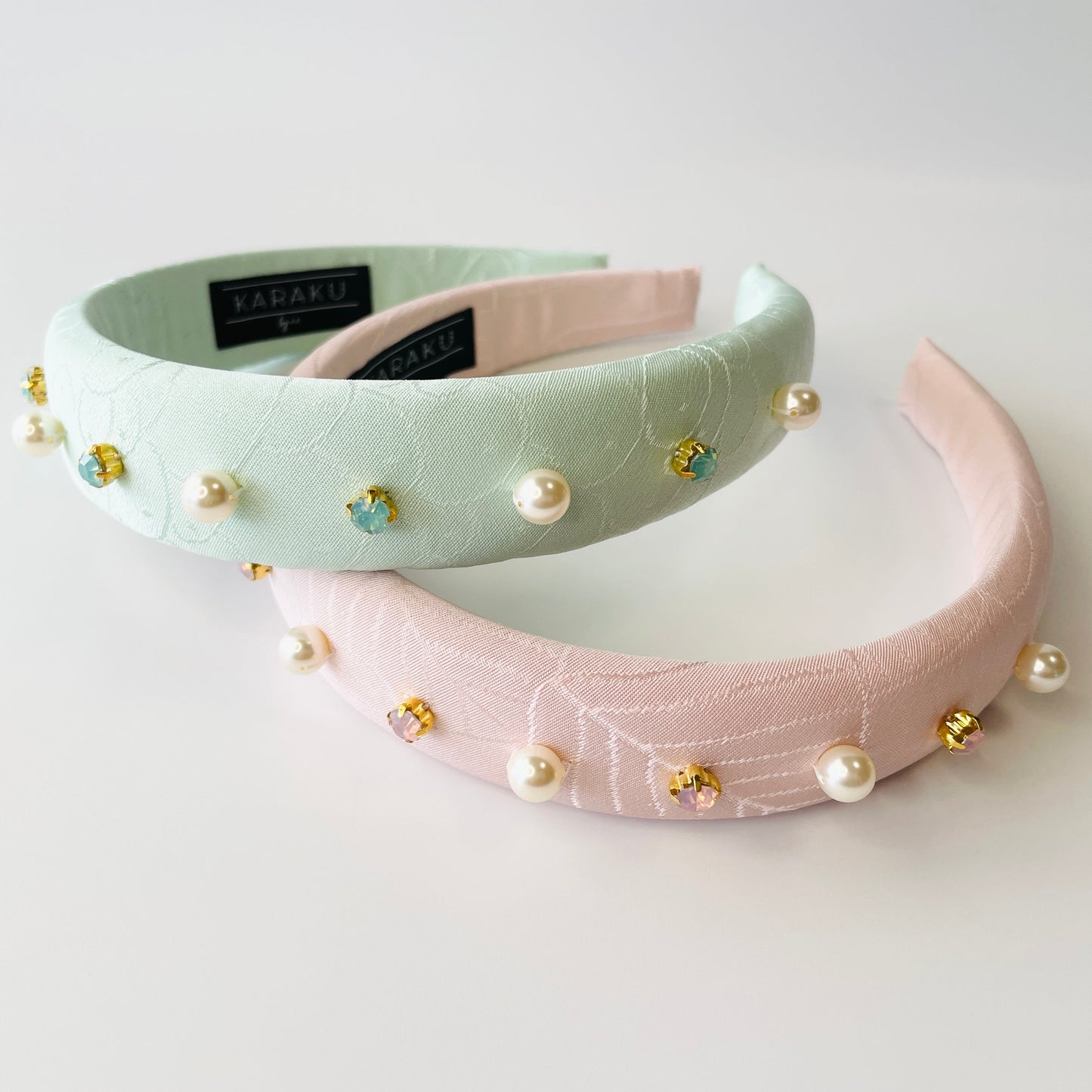 Silk×Perl Bijou Headband【MINT】