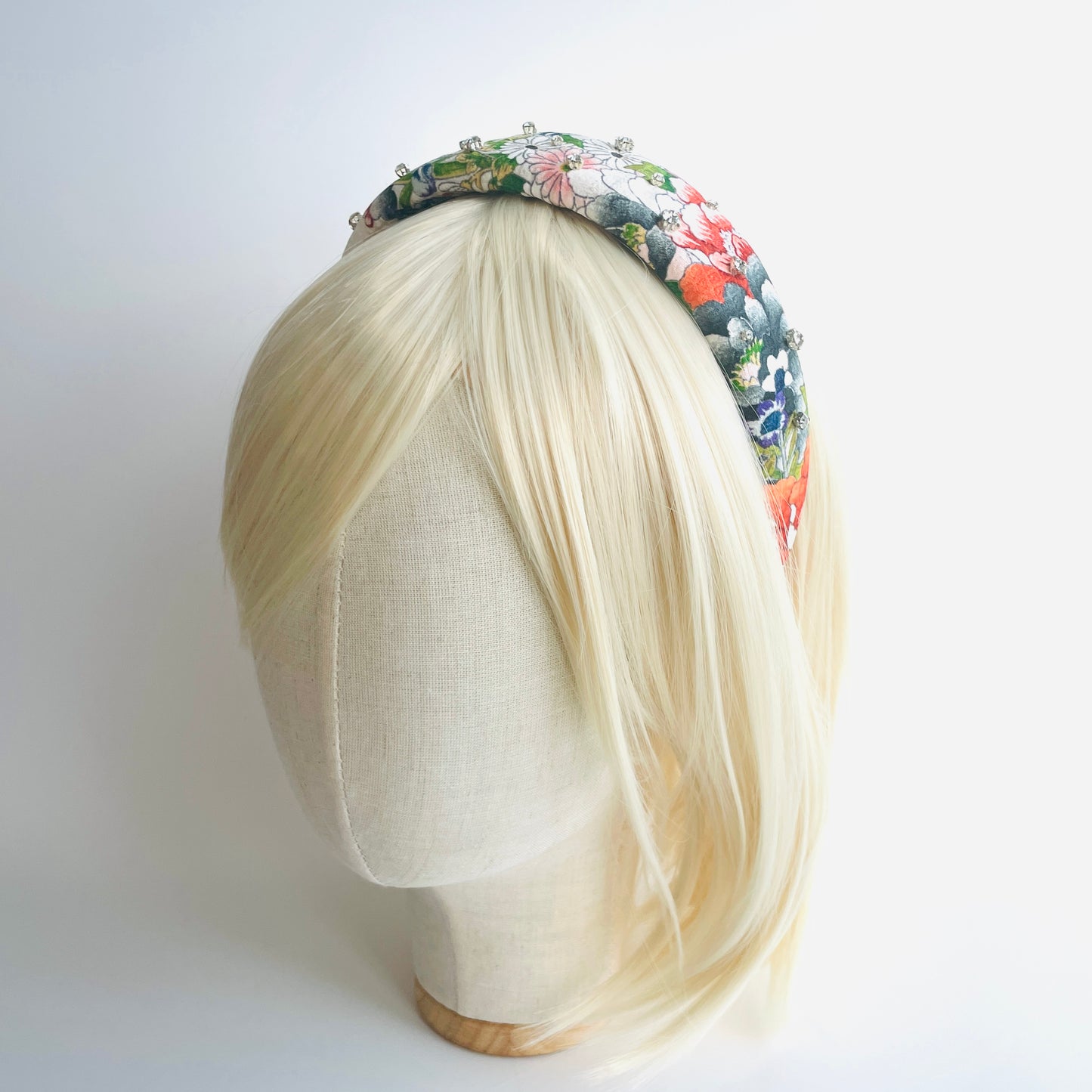 Flower Silk×Clear Bijou Headband