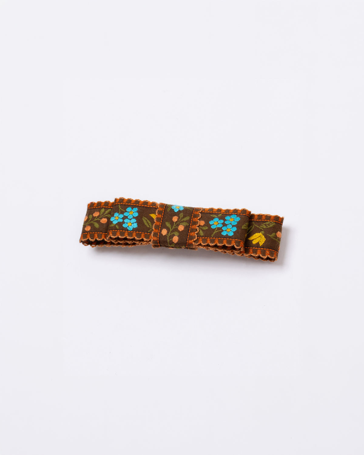⏰Sep10-13 Limited Order⏰Tyrolean Ribbon Barrette【BROWN】