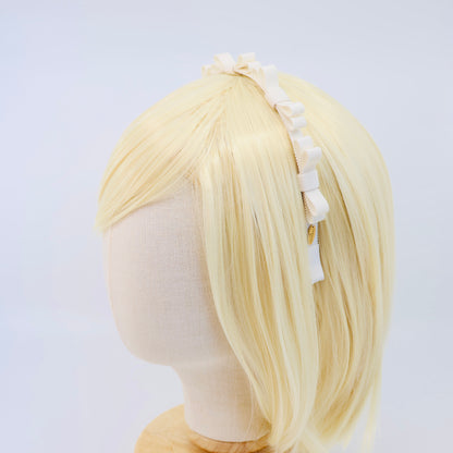 Mini Ribbon Headband【IVORY】