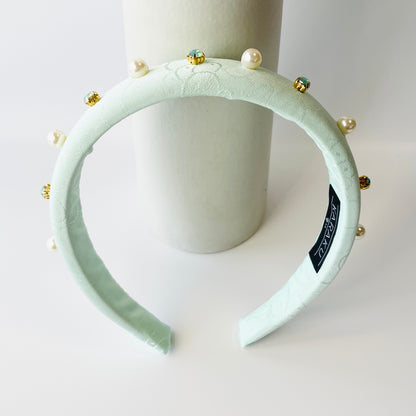 Silk×Perl Bijou Headband【MINT】